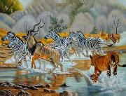 unknow artist Zebras 018 painting